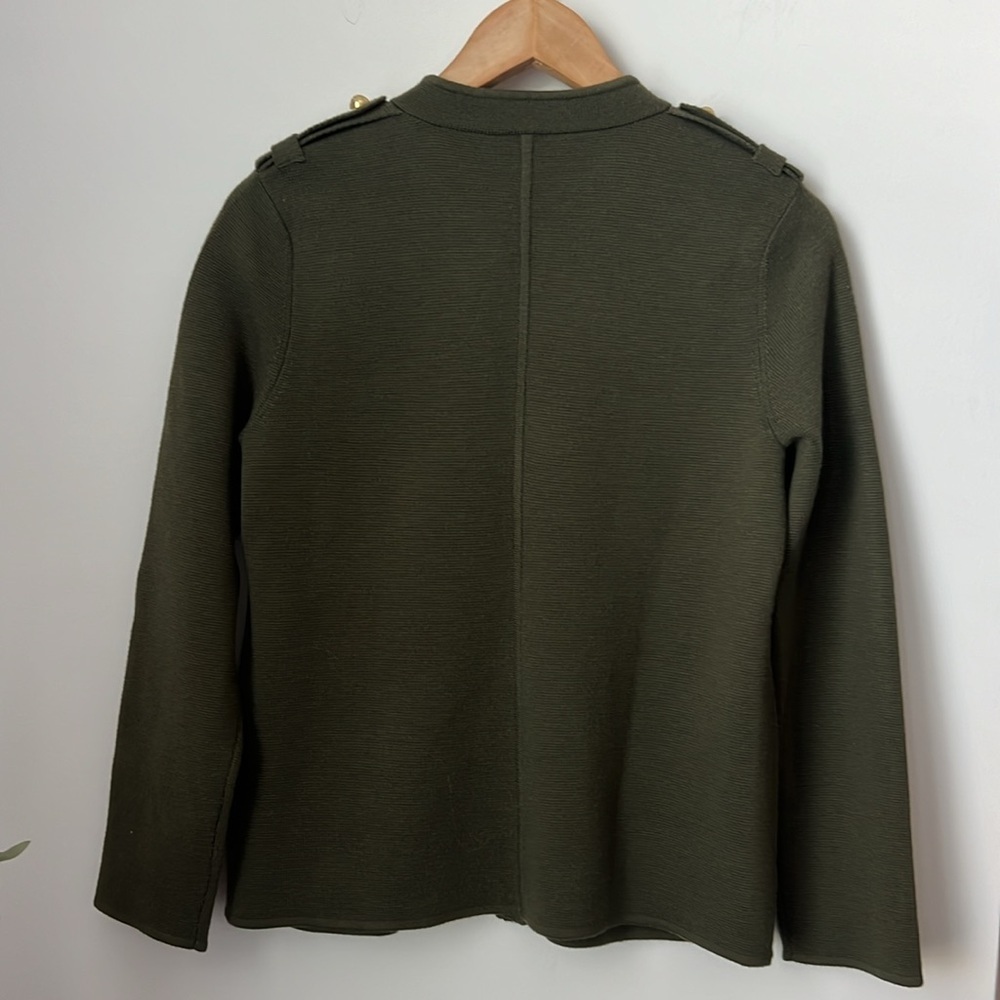 Talbots Military Style Pure Merino Wool
Cardigan Sweater - Picture 9 of 11